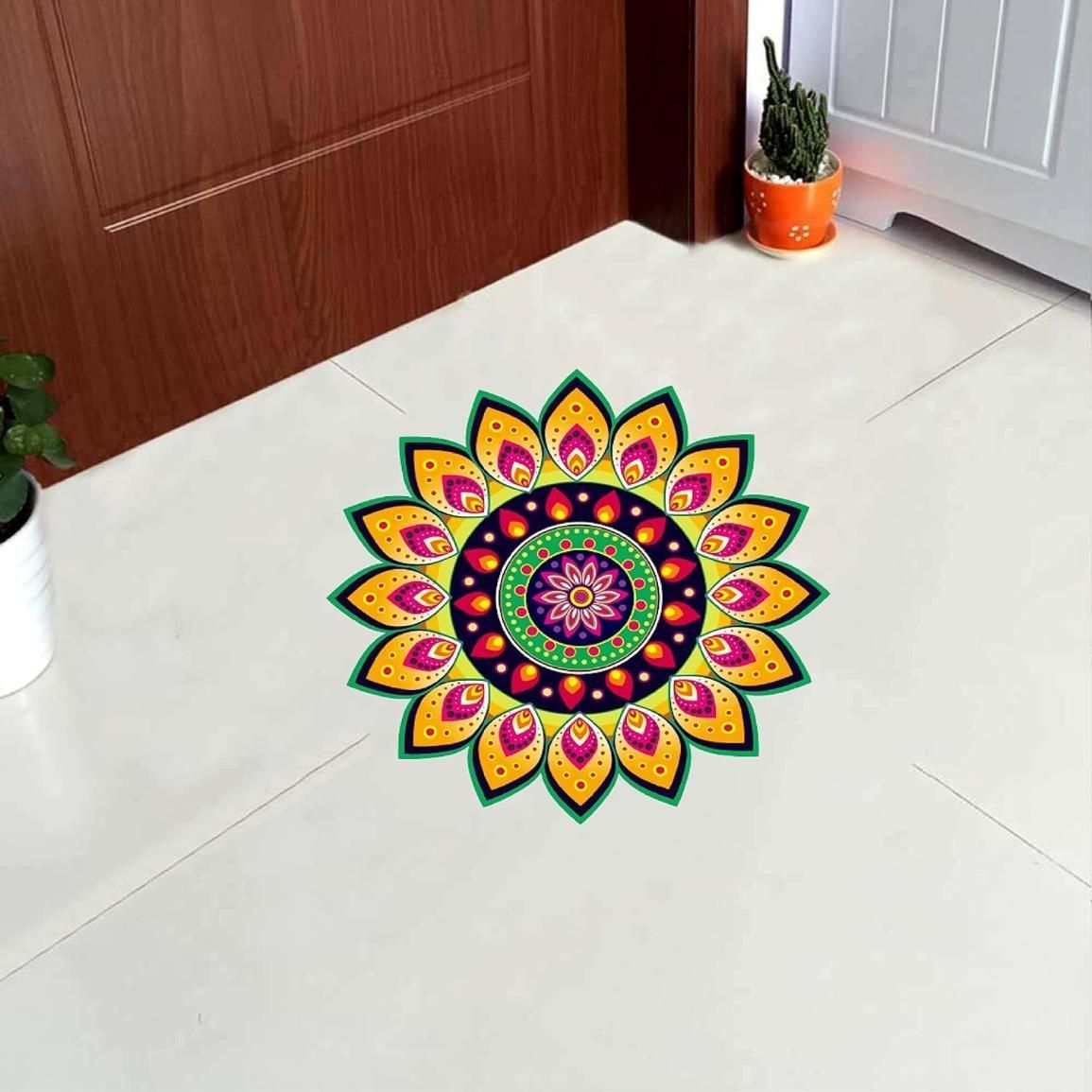 Diwali Rangoli Stickers Floral